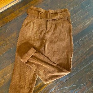 Burnt Orange Paperbag Pants